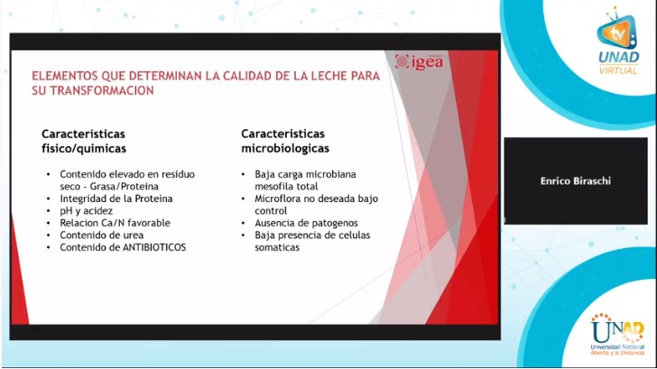 3ra charla de la 4°seccion de la II Semana de la Ciencia y Tecnología de Alimentos Tema:Elementos que determinan la calidad de la leche para su transformación MSc.Enrico Biraschi <a href="/UniversidadUNAD/">Universidad UNAD</a> <a href="/ClaudioCamiloG1/">Claudio Camilo Gonzá</a> <a href="/IngClaraS/">Clara Sanchez</a> <a href="/lauramreyes1/">lauramreyes</a> <a href="/IngYuneidys/">Ing. YUNEIDYS OÑATE</a> <a href="/ingnormabejurac/">Norma Beatriz Jurado</a> <a href="/CaroLeonV1/">Carolina León </a>