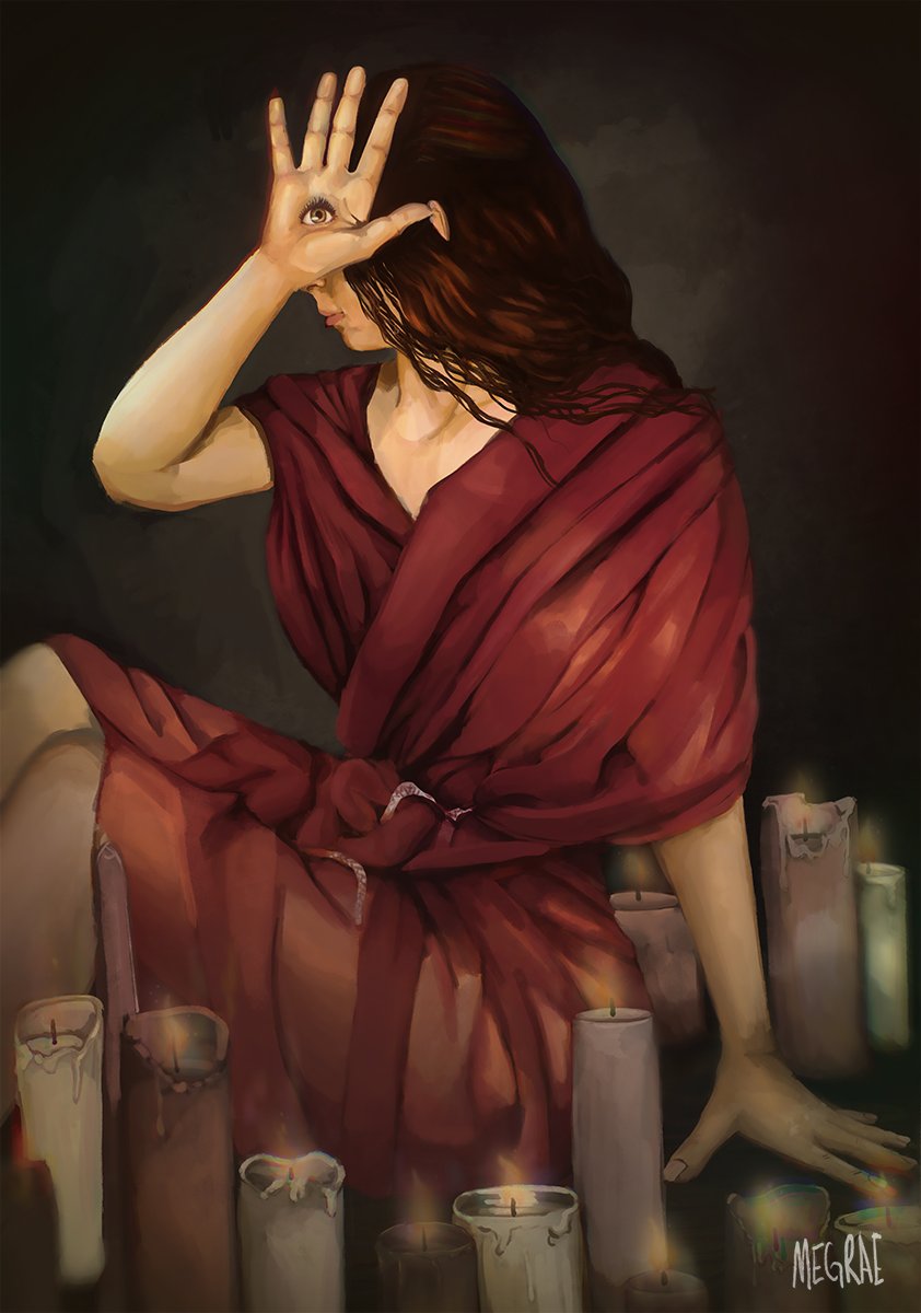 megraeart's tweet photo. @Das_Kludi Happy Saturday!! 

I'm Meg, an artist who loves all things dark and surreal! https://t.co/BZaDdowgkh