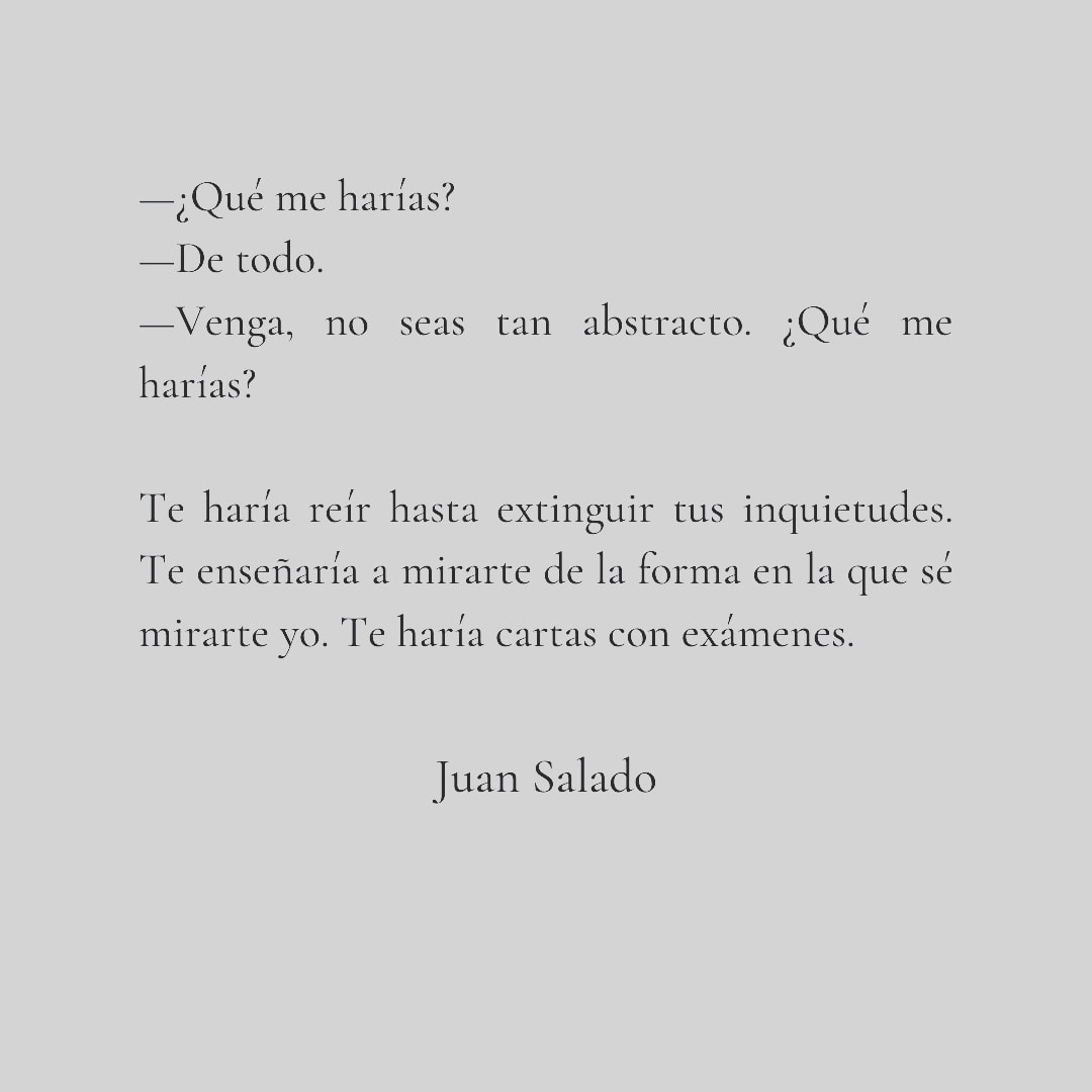 ¿Qué me harías?

Autor: Juan Salado.

circuloescritoresus.wordpress.com/2020/11/03/que…
