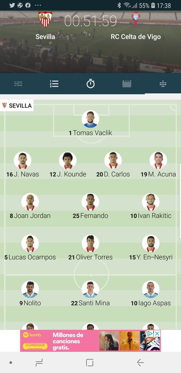 manolomartinc's tweet photo. 11 del @SevillaFC con el incombustible @JNavas y con @AcunaMarcos17 recuperados. Te lo estamos contando ya en @lagranjugadacsr @CanalSurRadio con #fperez @GutLuis @JosAntonioRosa @AntonioKaiser5 #javivaras y #marcosalvarez https://t.co/SmZBzXBXIE