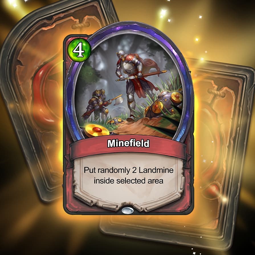 RiseOverlords's tweet photo. #RotOcards Landmine As a spatial game your movement matters, so watch your steps or be ready to... explode!

#tcg #ccg #cardvideogame #gamedev #gameart #2dgame #2dgamedev #indiegame #indiegamestudio #fantasyillustration #fantasygame #unitygame #unity #madewithunity 

@unityspain https://t.co/wtebo9mvgi