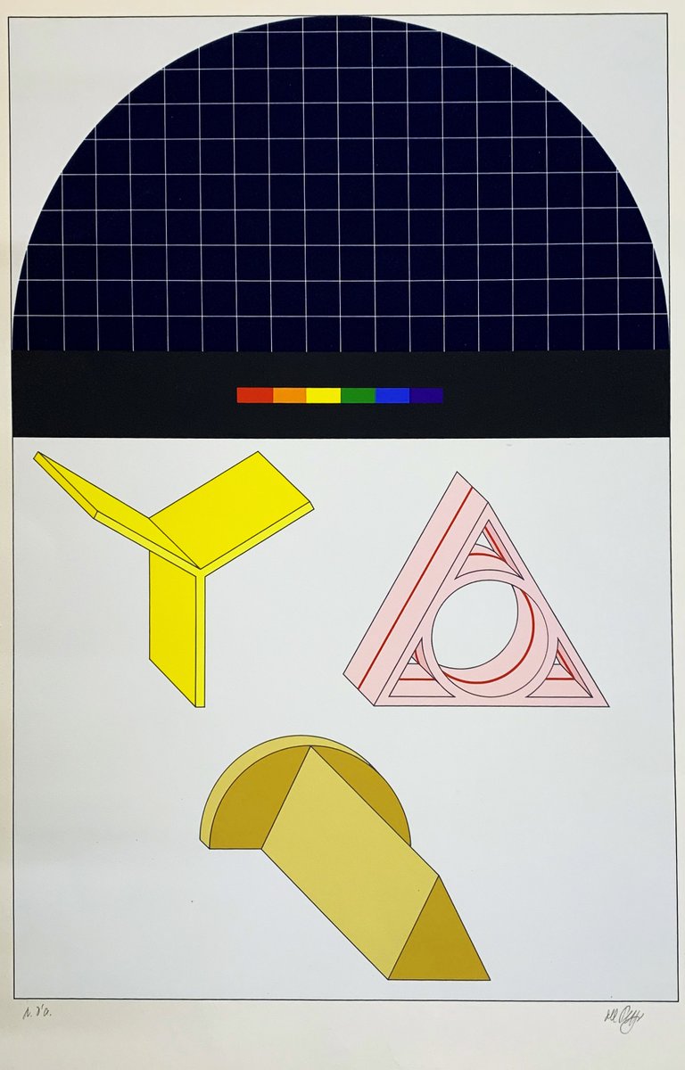 Emilioghiggini's tweet photo. Lucio Del Pezzo (Napoli 1933-Milano 2020)
TRIGON, serigrafia, misura del foglio 700x500 mm.
Info: galleria@ghiggini.it / 35183322126

#ghigginiarte #loperasiracconta #ghiggini1822 #varese #viaalbuzzi17varese #freeadmissionforart https://t.co/I3VbZQEk4E