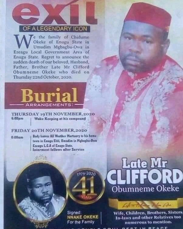 UFBiafraFreedom's tweet image. Mazi Clifford was killed in #Obigbo by the @HQNigerianArmy 22nd Oct, 2020. #GovWike turn against his own people just because the fulani promise to make him the next vice president of the dying terrorist country called #Nigeria.
#EndSARS #EndNigeriaNow 
@MaziNnamdiKanu