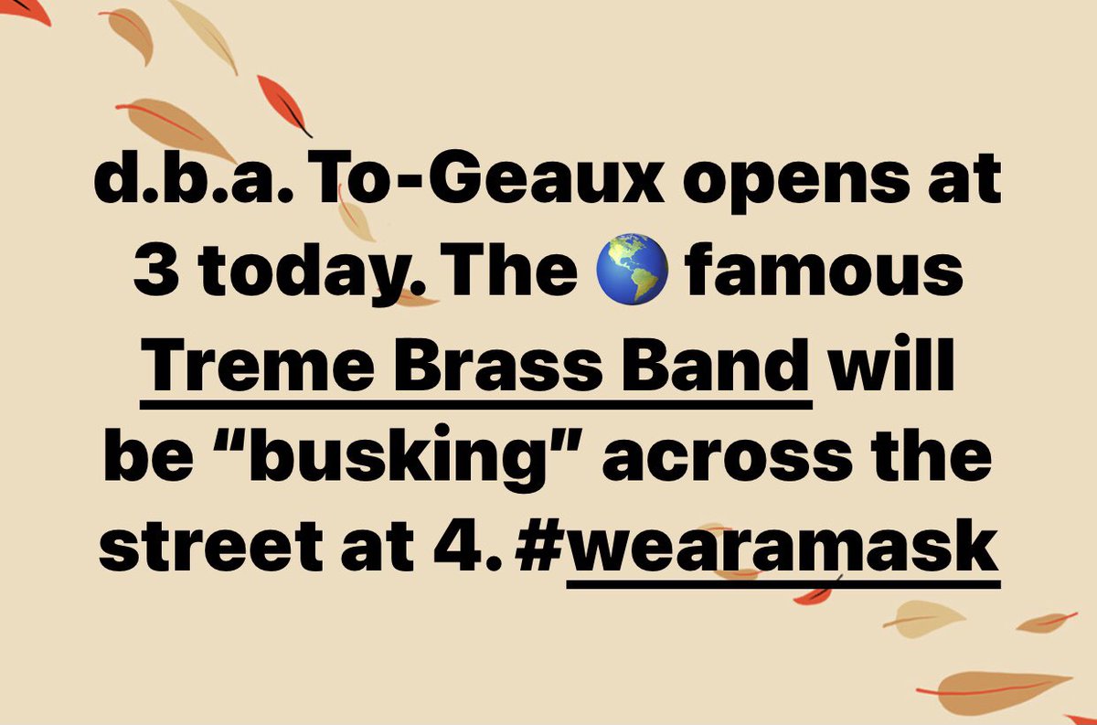 dbaneworleans's tweet image. Drinks &amp;amp; dancing on a beautiful day! #WearAMask #keepsomedistance #benice #tiptheband #saveourstages ⚜️