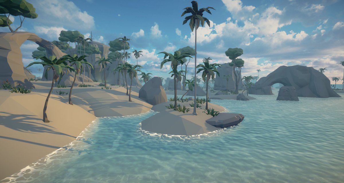 On such a grey day as this I needed some sun so I decided to revisit the first level in my game, 'Island of the Lost'.

Welcome to my (new and improved) tropical archipelago! 🌴🌞😎⛱️

#madewithunity #gamedev #IndieGameDev #indiedev #indiegame #leveldesign #gamedesign #lowpoly