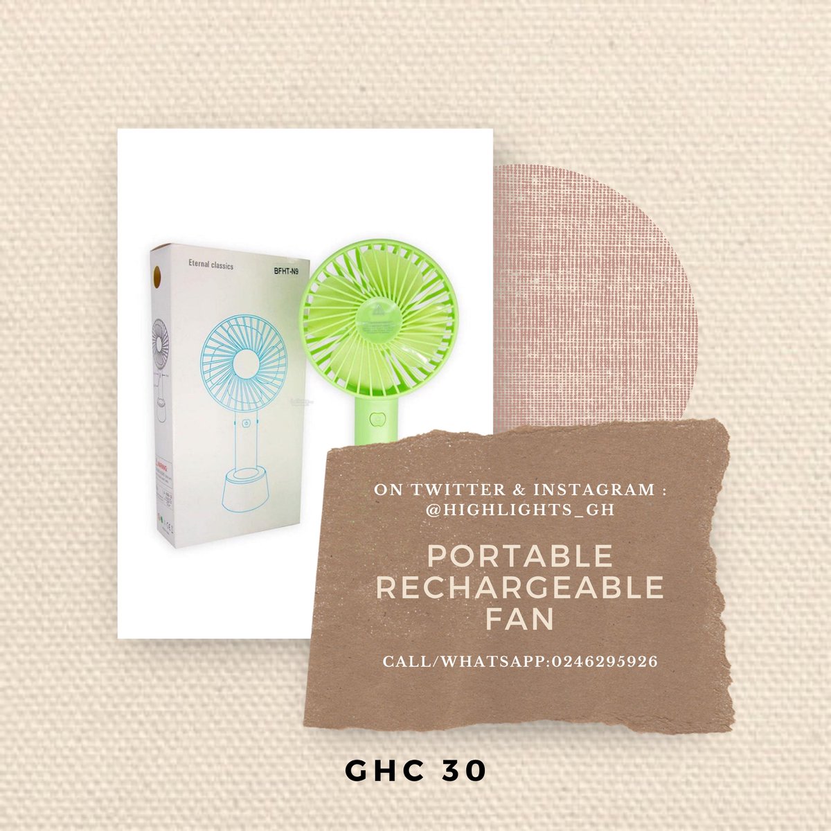 highlights_gh's tweet photo. Portable rechargeable fan available. Retweet to spread the word✨ https://t.co/aNFw4TDH1E
