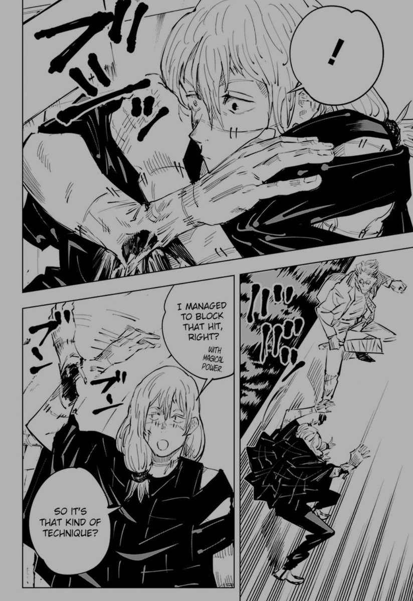 Damages their real body. He knows that the physical can't damage his soul so as long as he maintains (or "preserves") his soul's structure (or "shape") his body will reform to match it after the damage is done. He's constantly imagining what an undamaged mahito looks like and-