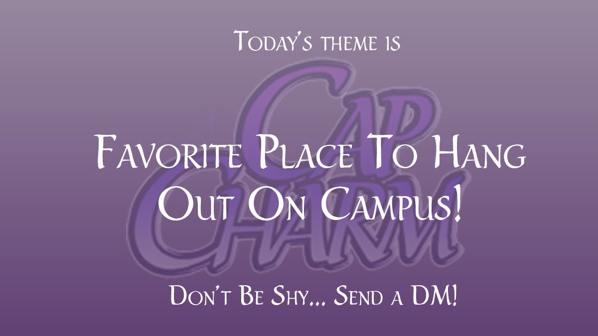 CapCharm's tweet image. #Capfam, today we encourage you to share some positivity and tell us your favorite place to hang out on @Capital_U’s campus!