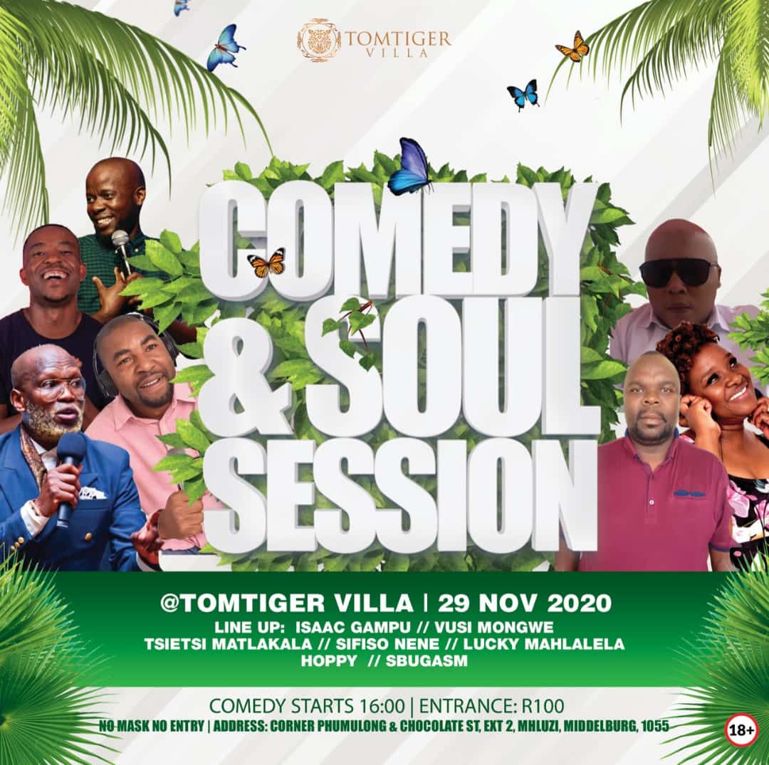 TsietsiRubbish's tweet photo. Next Weekend,
Sunday 29 November #ComedyAndSoulSession #TomTiger Middelburg
#standupcomedian https://t.co/Ijv9oQmq2u