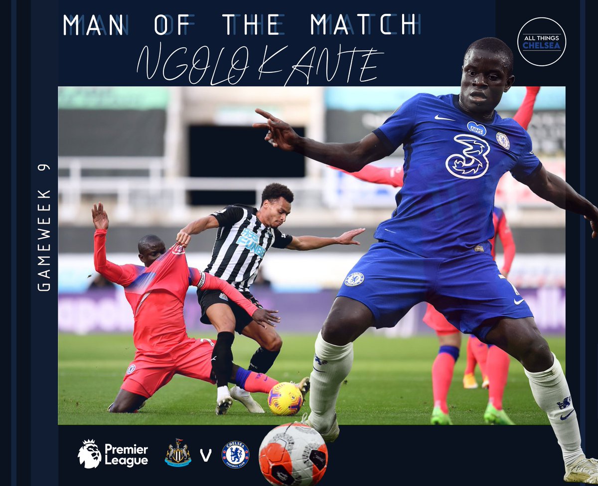 TheCFCWSocial's tweet photo. ⭐⭐N'Golo Kante⭐⭐

89% passing accuracy
3 interceptions
4 tackles

Spectacular performance from the frenchman, earning him our MOTM!

🎨 | @mashfi14

#CFC #NEWCHE #ChelseaFC #Kante #Chelsea #AllThingsChelsea https://t.co/xLnHci6Wz1
