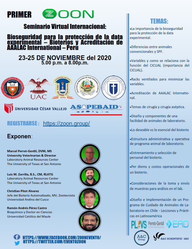 DeFiDegenDad's tweet photo. Seminario Virtual Internacional: Bioseguridad para la protección de la data experimental - Bioterios y Acreditación de AAALAC International - Perú
https://t.co/mCjZIgsDnh https://t.co/ClU6iDZeyJ