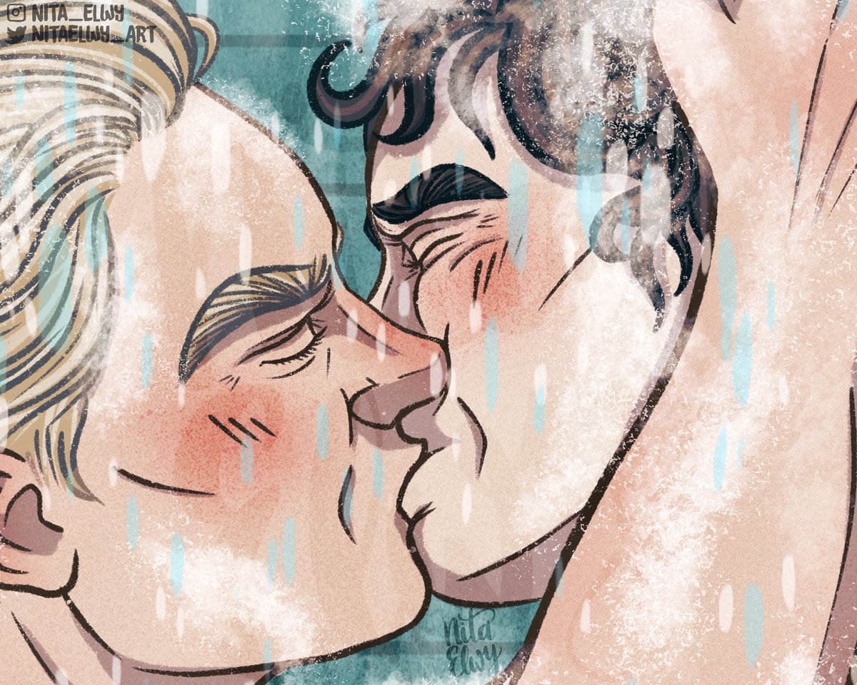 NitaElwyArt's tweet photo. After the last sweaty Post... both deserve a shower. John wanted to give his lover the attention he deserved and spoiled him with a head massage. His hands moved in a gentle rhythm...
#johnlocknsfw #johnlock #johnlockfanart #johnlockfandom #nitaelwyart #sherlockian #sherlockxjohn https://t.co/OU5IMX4PG3