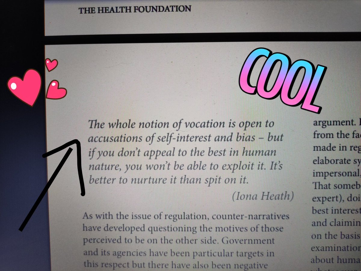 Well I love this quote from @iona_heath
Spot on 
Appeal to the best in human nature....

#medicalprofessionalism #healthcare #MedEd #wayforward