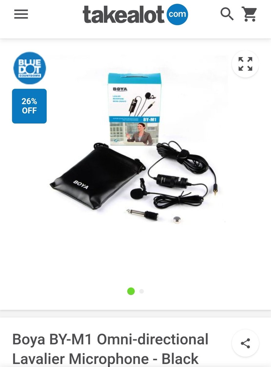 3. Next up is the BOYA BY M1 lavalier microphone = R249  @takealot. Ngithi this is a steal cause audio equipment is kak expensive in the Africa Really love this clip on microphone cause it works with both smartphone and cameras. #TechPlugWithYenzi