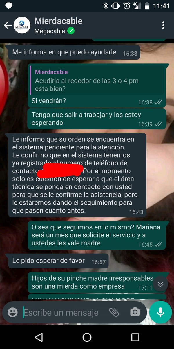 FerMedi79826652's tweet photo. @Megacable Su equipo de ejecutivos hasta ahora han demostrado una ineptitud e irresponsabilidad total, hoy hace un mes que pedí el servicio y se la han pasado dando largas. Veré el asunto en PROFECO. https://t.co/bNR5pdAMl1