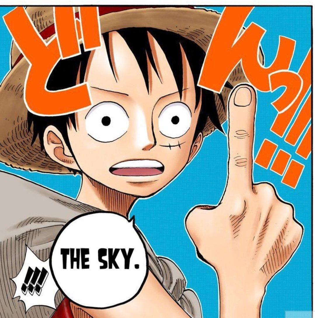 what is the one piece? do sky islands exist? the answer never mattered to luffy for he is driven purely by the thrill of the adventure. to him there is no greater romance than exploring all the world could offer. he is the pure embodiment of child-like innocence & wonder. (10/26)