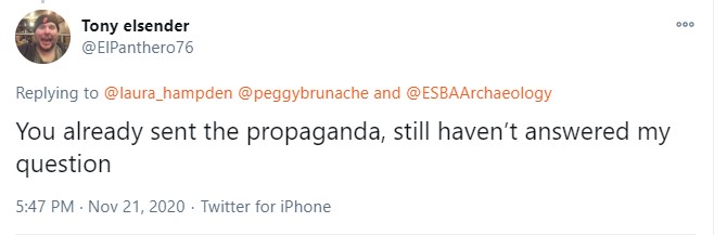 Tweet from Tony elsender @ElPanthero76: "You already send the propaganda, still haven't answered my question"