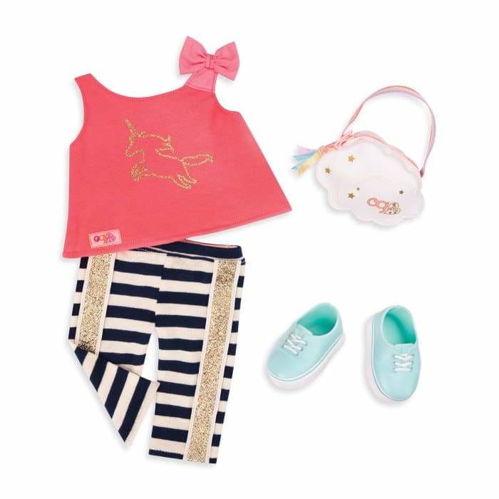 OurGenWorld's tweet photo. Wishes do come true for your OG dolls with this gorgeous unicorn and cloud themed oufit. 
Float away in style!
https://t.co/LVjHYufgIC
#regularoutfit #unicorns #clouds #18inchdoll #saleitem #ourgeneration #OGworld https://t.co/fuw7Nk34WR