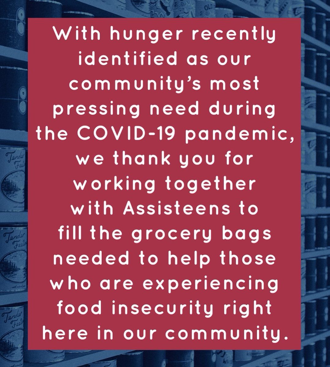 soconeighbors's tweet photo. 1 in 4 children living in our community goes to bed hungry at night. Assisteens are committed to distributing much-needed food to school-aged children &amp; families in need this holiday season. Pls consider donating goods to this contactless Drive-Thru Drop-Off Event! @ALLongBeach https://t.co/JViwAns7qt