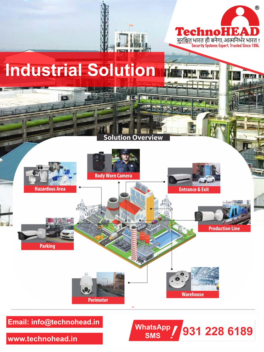 yourcctvexpert's tweet image. CCTV for Industrial solutions.
As earlier CCTV was common for every location but now the technology development with AI enabled features, every location CCTV is different according to site. For Industrial use we have complete integrated solutions 
#AICCTV #cctv #technohead