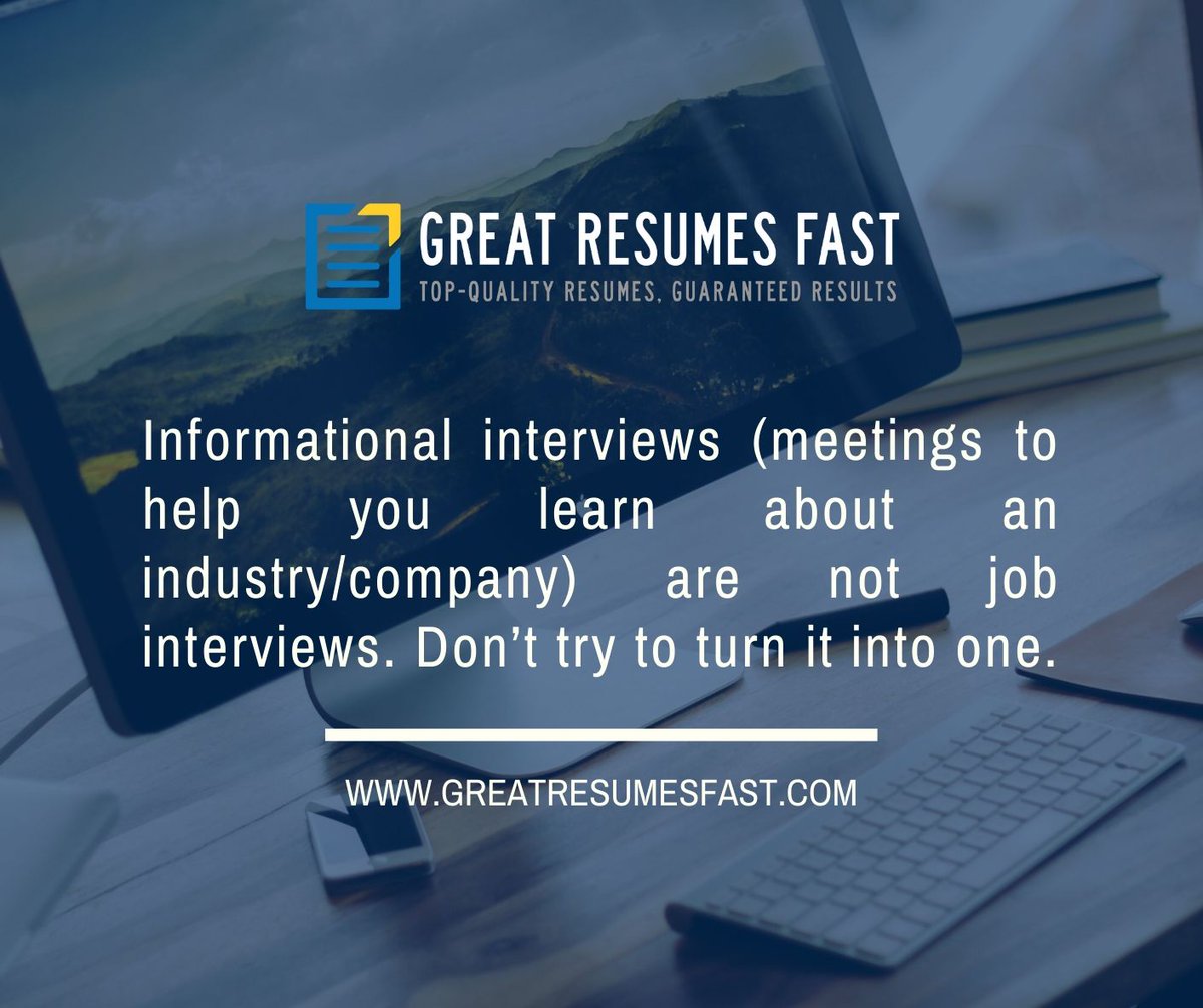 GreatResume's tweet image. #jobsearch #careers #informationalinterviews