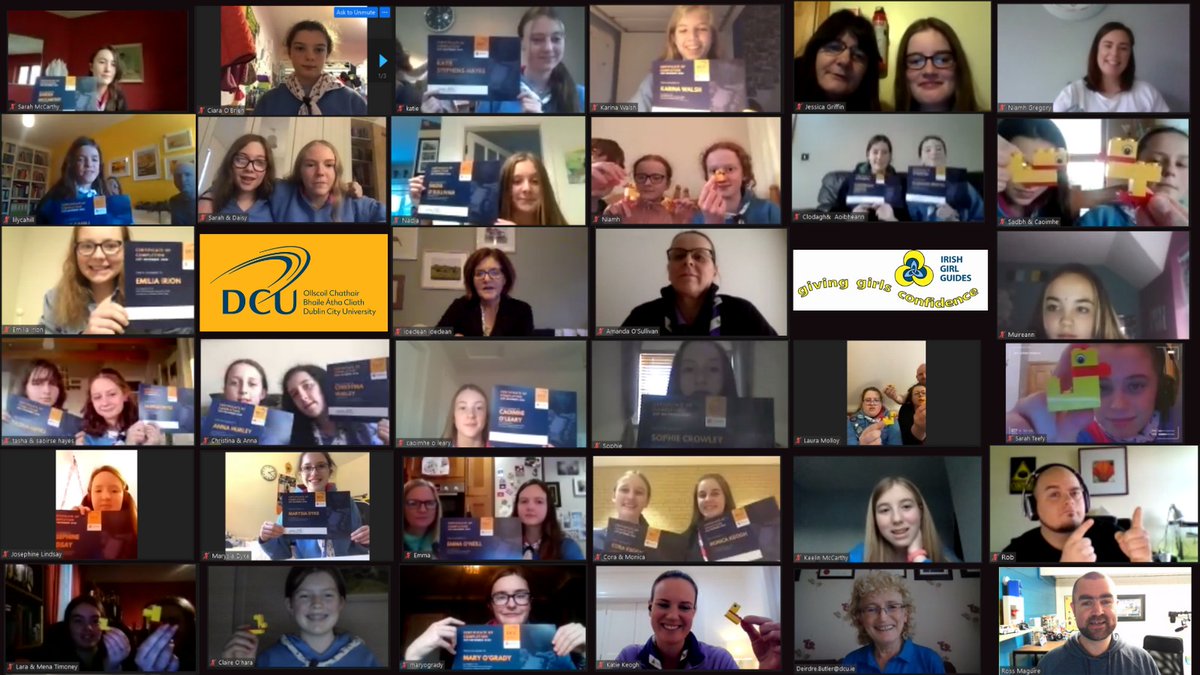 DCULEIS (@dculeis) on Twitter photo Congratulations to all 34 <a href="/IrishGirlGuides/">Irish Girl Guides</a> who engaged fantastically over the last 4 weeks in the <a href="/dculeis/">DCULEIS</a> first ever online robotics camp lead by <a href="/butlerdee/">Deirdre Butler</a> from <a href="/dcu_IoE/">DCU Institute of Education</a> & Ross from <a href="/Learnit_Ireland/">CreativeHUT Ireland</a> with funding from <a href="/hea_irl/">HEA</a> <a href="/DCU/">Dublin City University</a> <a href="/LEGOEDUCATION/">Education</a> <a href="/LEGOfoundation/">The LEGO Foundation</a> Congratulations to all 34 <a href="/IrishGirlGuides/">Irish Girl Guides</a> who engaged fantastically over the last 4 weeks in the <a href="/dculeis/">DCULEIS</a> first ever online robotics camp lead by <a href="/butlerdee/">Deirdre Butler</a> from <a href="/dcu_IoE/">DCU Institute of Education</a> & Ross from <a href="/Learnit_Ireland/">CreativeHUT Ireland</a> with funding from <a href="/hea_irl/">HEA</a> <a href="/DCU/">Dublin City University</a> <a href="/LEGOEDUCATION/">Education</a> <a href="/LEGOfoundation/">The LEGO Foundation</a>