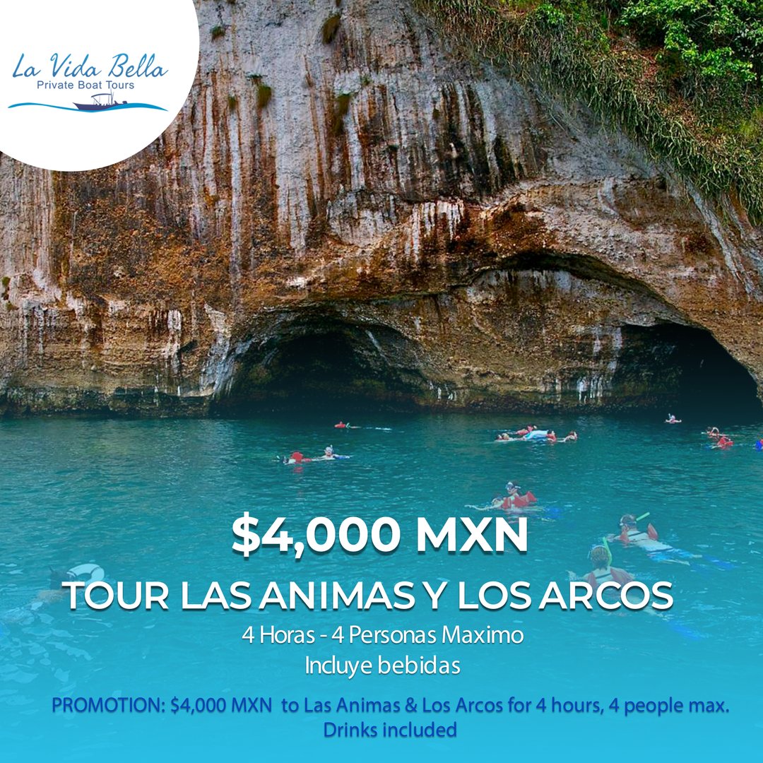 PDIclub's tweet photo. Estas de visita en Puerto Vallarta no debe perderse el explorar los arcos. Todo a bordo de La Vida Bella Private Boat Tours 🚤🍹
 👉 Capacidad para 4 personas.
  🌐 https://t.co/KvNmc00CKf 

#pdiclub #lavidabellapv #boat #Tour #fun https://t.co/8WYcJ7Ouzv