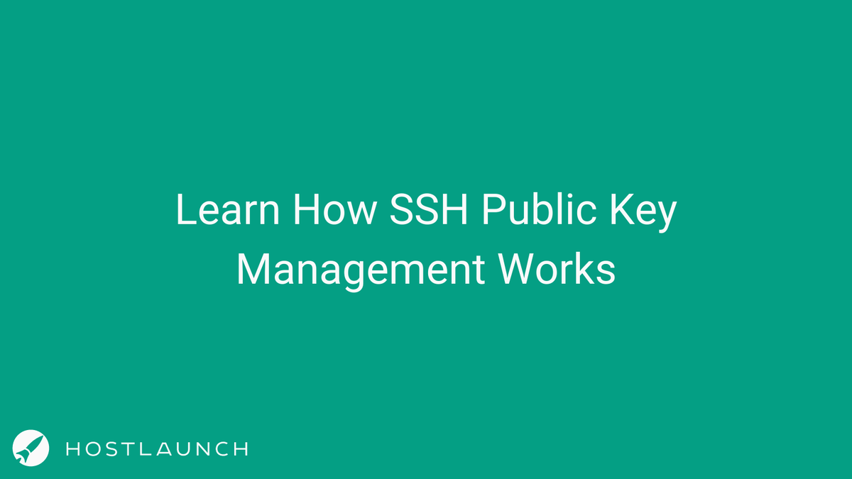 HostLaunchIO's tweet photo. Easily provide high-quality support to your customers with SSH Public Key. Find out how it works here https://t.co/BWgtXJJYM7. 

#SSH #techsupport #webhosting #cloudhosting #cybersecurity #hostingcompany #cloudcomputing #managedVPS https://t.co/A6tYr1bzZx