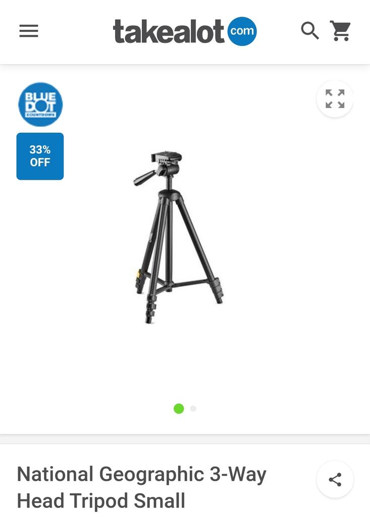 4. Moving on to stabilizers, the Nat Geo 3 way head tripod = R299  @TAKEALOTThis is one of the tripods I use to make videos and sure it's a deal but this is not a long term investment for the filmmaker... #TechPlugWithYenzi