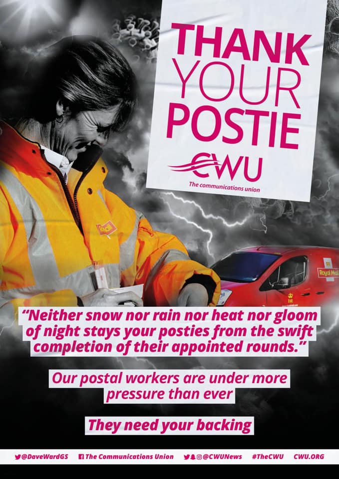 Darren_Fower's tweet photo. ➡️➡️➡️ Will YOU back YOUR local #Postie by hearting ❤️ and #Retweeting🤳🏽 this image❓
#WeRiseAgain 🦁 #PboroPosties 📮 #PostiesMatter 🌈 #KeyWorkers 🦸 #TheCWU ✊🏿 #coronavirus 🦠 #CV19 😷 #Pandemic 🌏 @IanWright0 https://t.co/yVUcPchHQ0