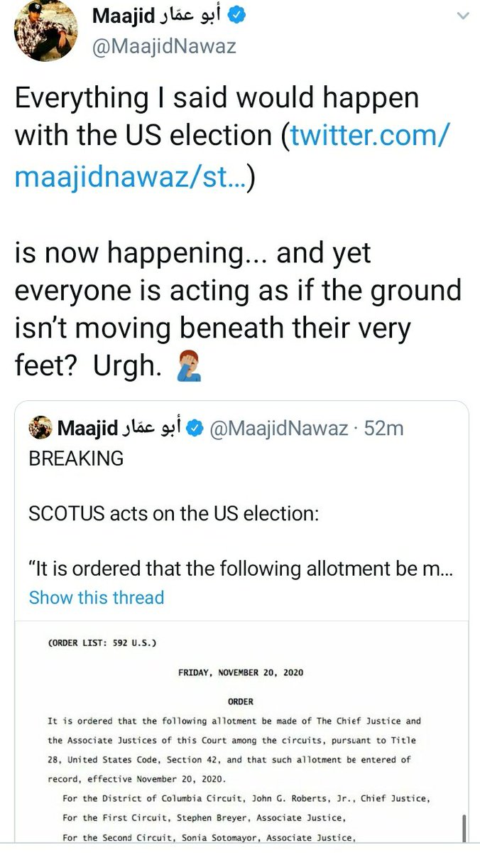 Maajid Nawaz thinks the events of the last week have shown that he is right, claiming "everything" he predicted has happened (but nobody else will admit that Trump has every chance of winning the election)