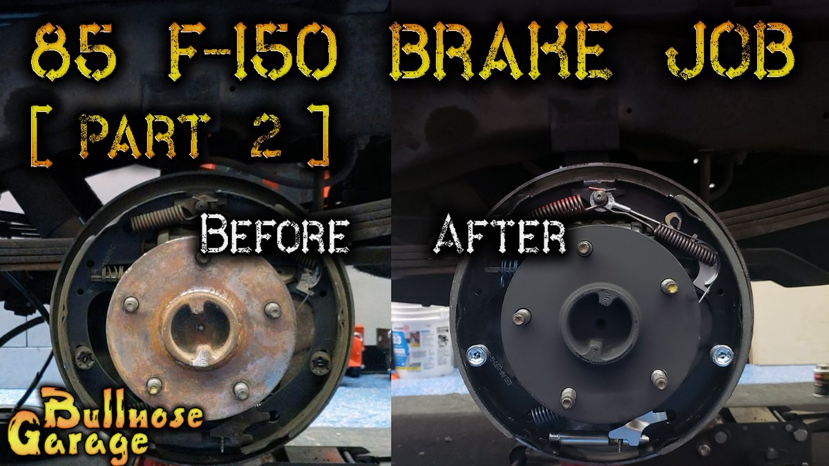 BullnoseGarage's tweet photo. Brake job part 2 done.  Cleaned or replaced everything for the rear brakes, including painting the hubs.  I always forget what a pain drum brakes are.  #projecttruck #newbrakes #drumbrakessuck

https://t.co/dMAyX06buT https://t.co/KBkduNsNJf