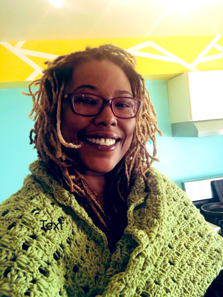 KavitaMNA's tweet photo. My Saturday is made! First, a really good #5EYVC @Eval_Youth conference in the am with several π βοΈ studded #evaluation practitioners and just now a picture shared by a happy client, Nicole Humphreys @HLFINC showing off the #gratitude shawl I recently made π§Ά for her. https://t.co/SmEiIkm00W