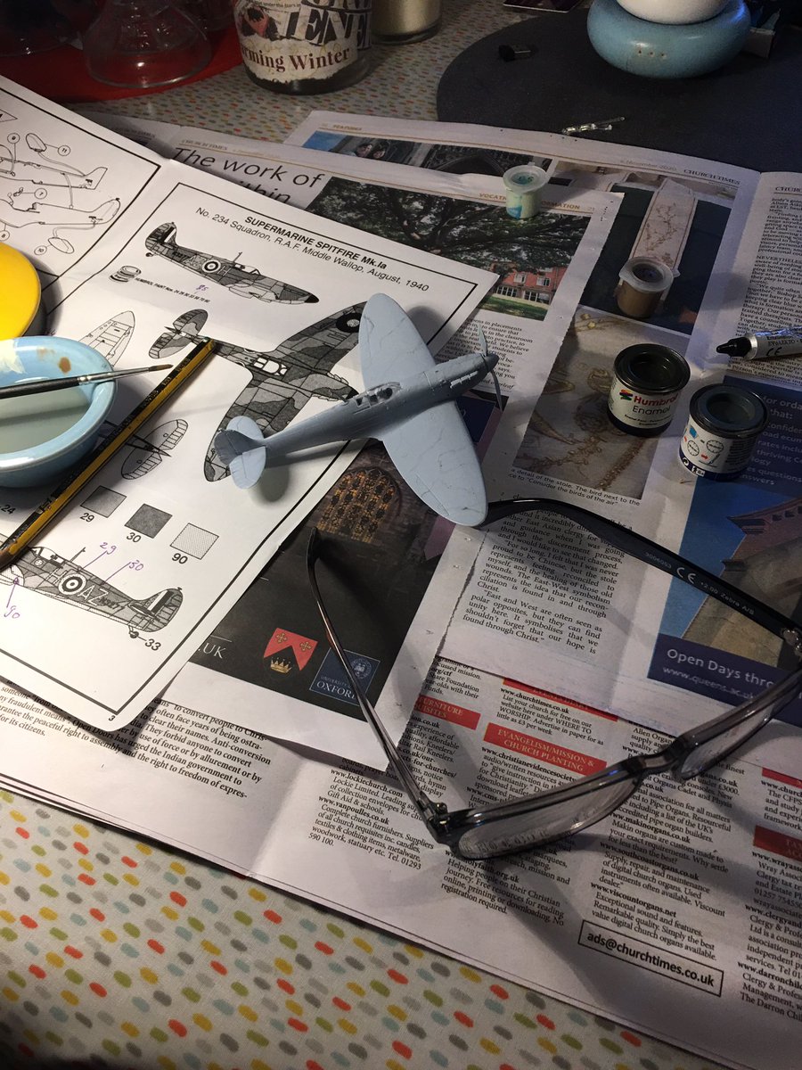 NickJerrett1's tweet photo. Wow @Airfix where have you been all my life 😀 @almurray @WeHaveWaysPod you have opened a whole can of modelling worms now The only problem is what to make next... #spitfire #Airfix #newhobby https://t.co/ppO7Tklhh9