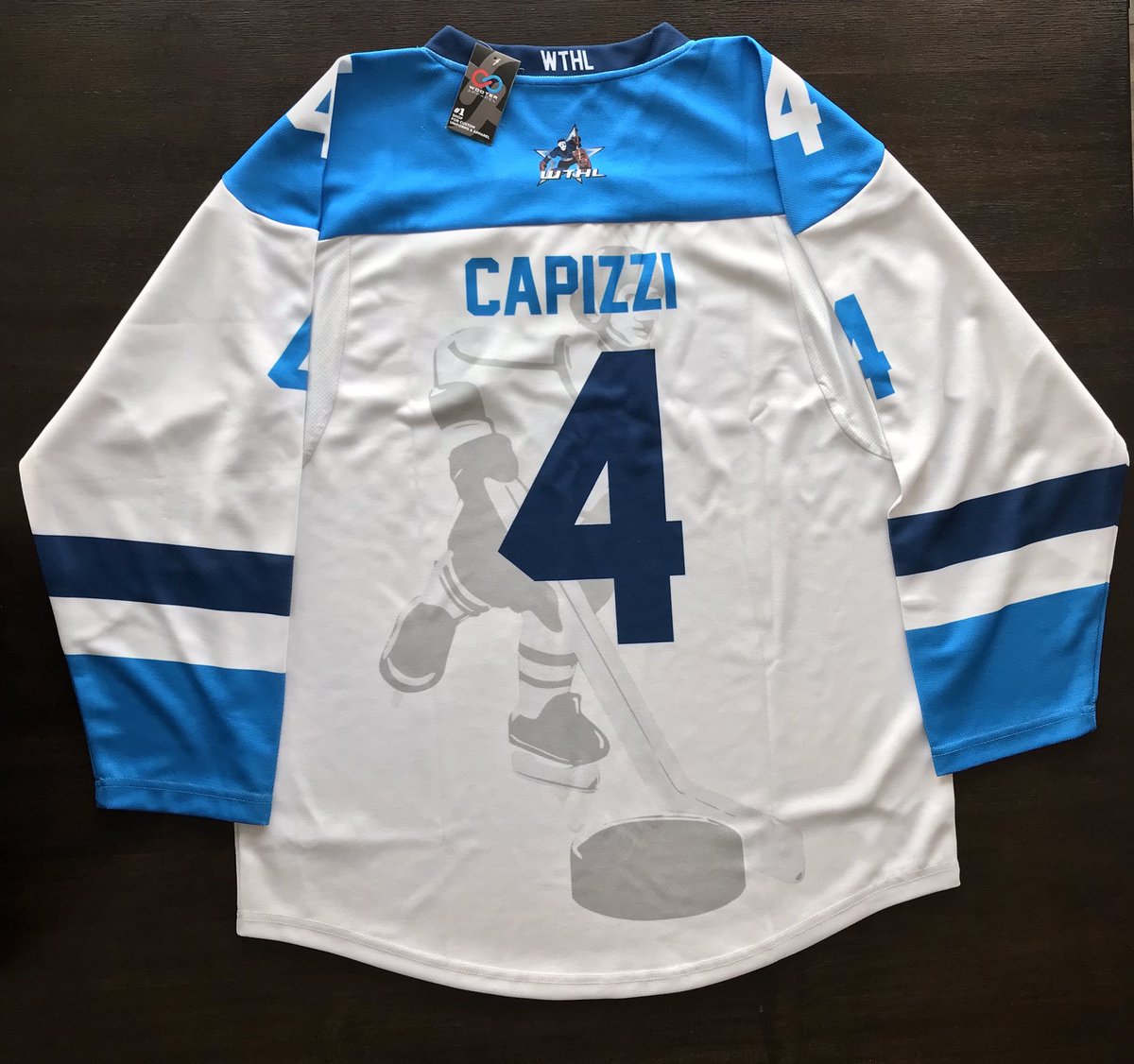 WTHLtablehockey's tweet photo. The moment has arrived. The release of the 2021 @WTHLtablehockey “Inverse Retro” Jersey! Thanks to the gang at @WooterApparel @vvooter https://t.co/zoyp5VF4Fz