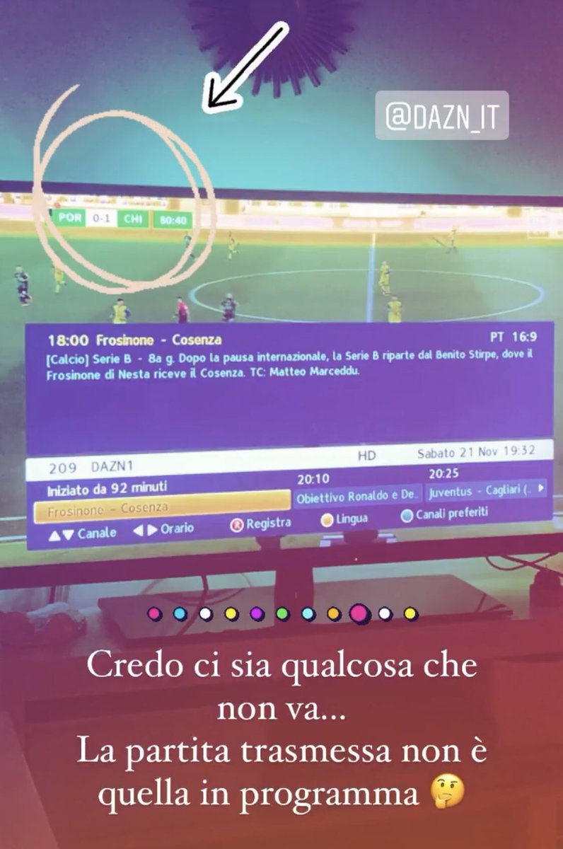 stella_viola_'s tweet photo. @DAZN_IT credo ci sia qualcosa che non va. La partita trasmessa non è quella in programma. 🤔 https://t.co/q8m2sNXFr0