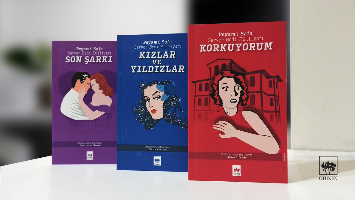 İsmail Alper Kumsar tarafından yayıma hazırlanan Son Şarkı; otuken.com.tr/peyami-safa-so…

Tahsin Yıldırım’ın titiz notlandırmasıyla yayıma hazırlanan Kızlar ve Yıldızlar; otuken.com.tr/peyami-safa-ki…

Şaban Özdemir tarafından yayıma hazırlanan Korkuyorum; otuken.com.tr/peyami-safa-ko…