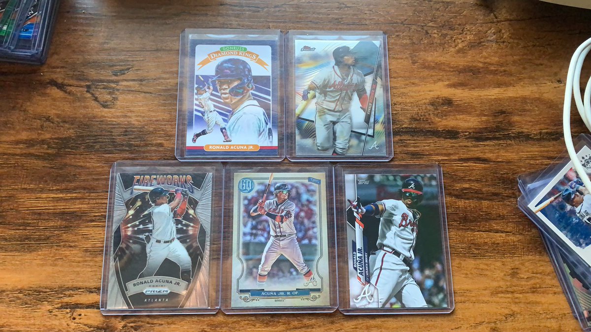 Acuña Jr 10 card lot, includes topps finest. $13 BMWT  @HobbyConnector