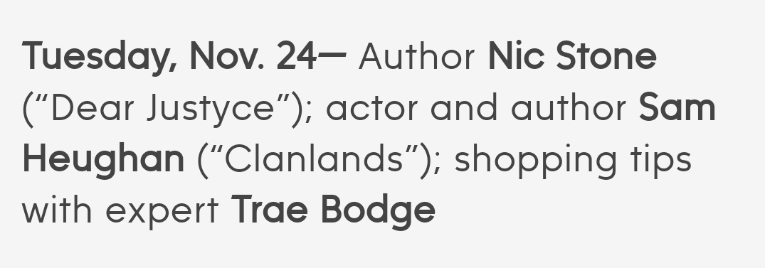 Still on Friday,  @MakkOlga posted another important info about Sam appearing on ABC GMA3 on Tuesday, 24th Nov. Noted! Thx, Olga! 