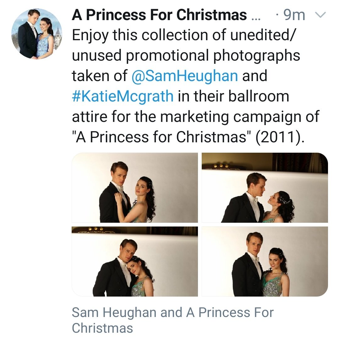  #TBThursday was incredible, thanks to  @PrincessForXmas. (ps: follow them for more gems like the ones below!) Our King of men is the original Prince Charming! if this doesn't put you in a holiday mood..i dont know what could!  #SamHeughan   #PrincessForXmas TW