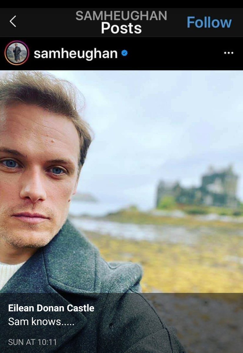 But wait.. there's more to  #Samday. Indeed, Sam knows.. and we know he knows and he knows we know.. u know?  The idea is.. Sam loves Scotland and Scotland loves him.. and so do we! And even if blurry... Eilean Donan Castle is stunning!  #SamHeughanEilean Donan Castle FB