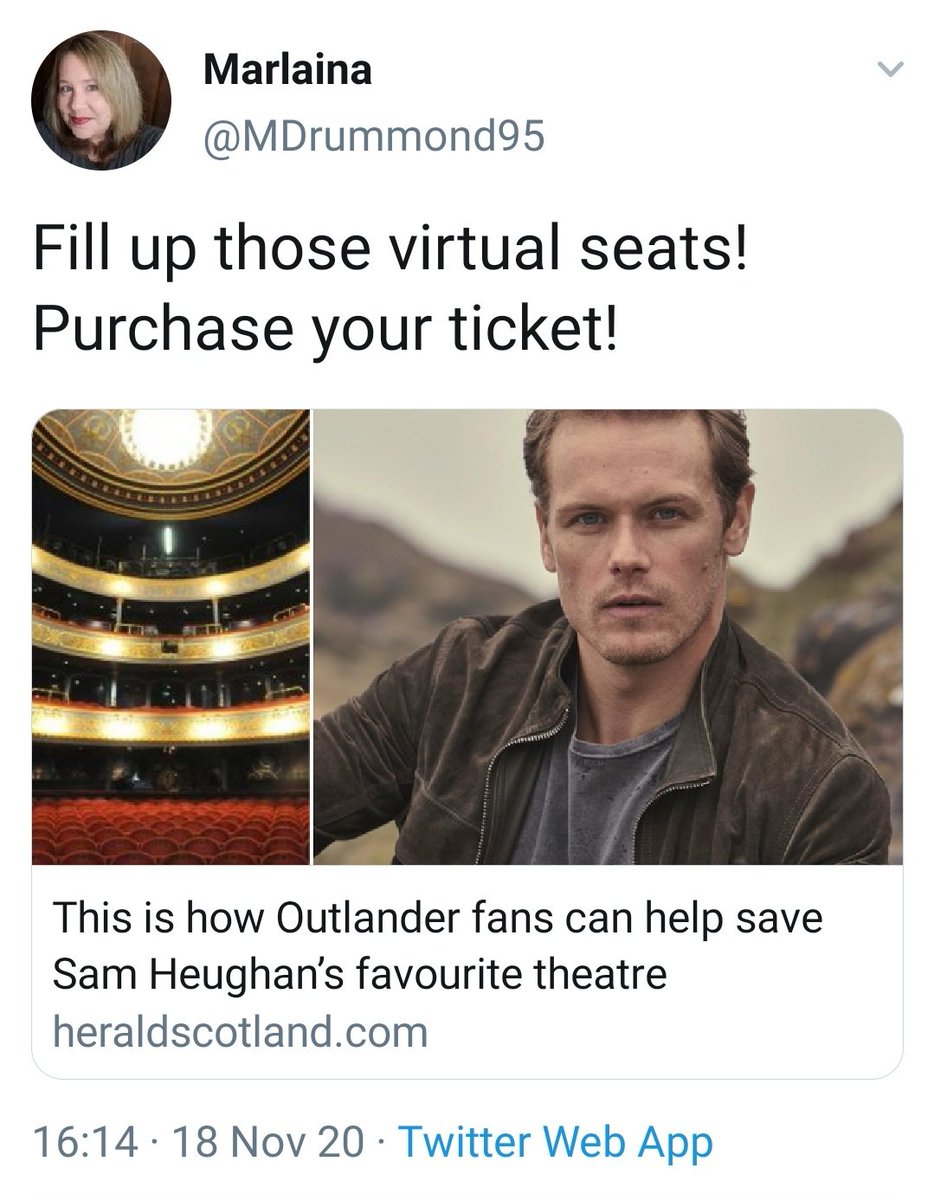 Wednesday has been  @SaveASeatForSamday! The fundraiser made a lot of media appearances like The Herald and The Scotsman with amazing articles! As  @MDrummond95 says..get your tickets, this is gonna be epic! Sam, touched by the wonderful idea, tweeted about it again. #SamHeughan