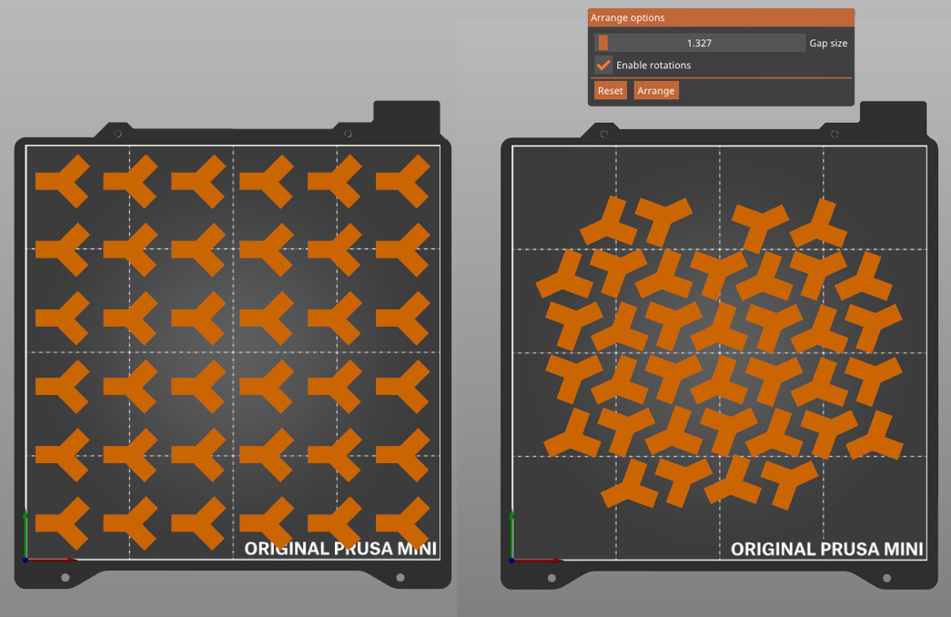 PrusaSlicer 2.3 alpha 4 is out!
- Auto-arrange customizable gap and optional object rotation
- Fill bed with instances
- Infill now has better anchoring
- Height and time estimate ruler in the preview
- Max zoom limit increased
and more! Get it here⤵️
github.com/prusa3d/PrusaS…