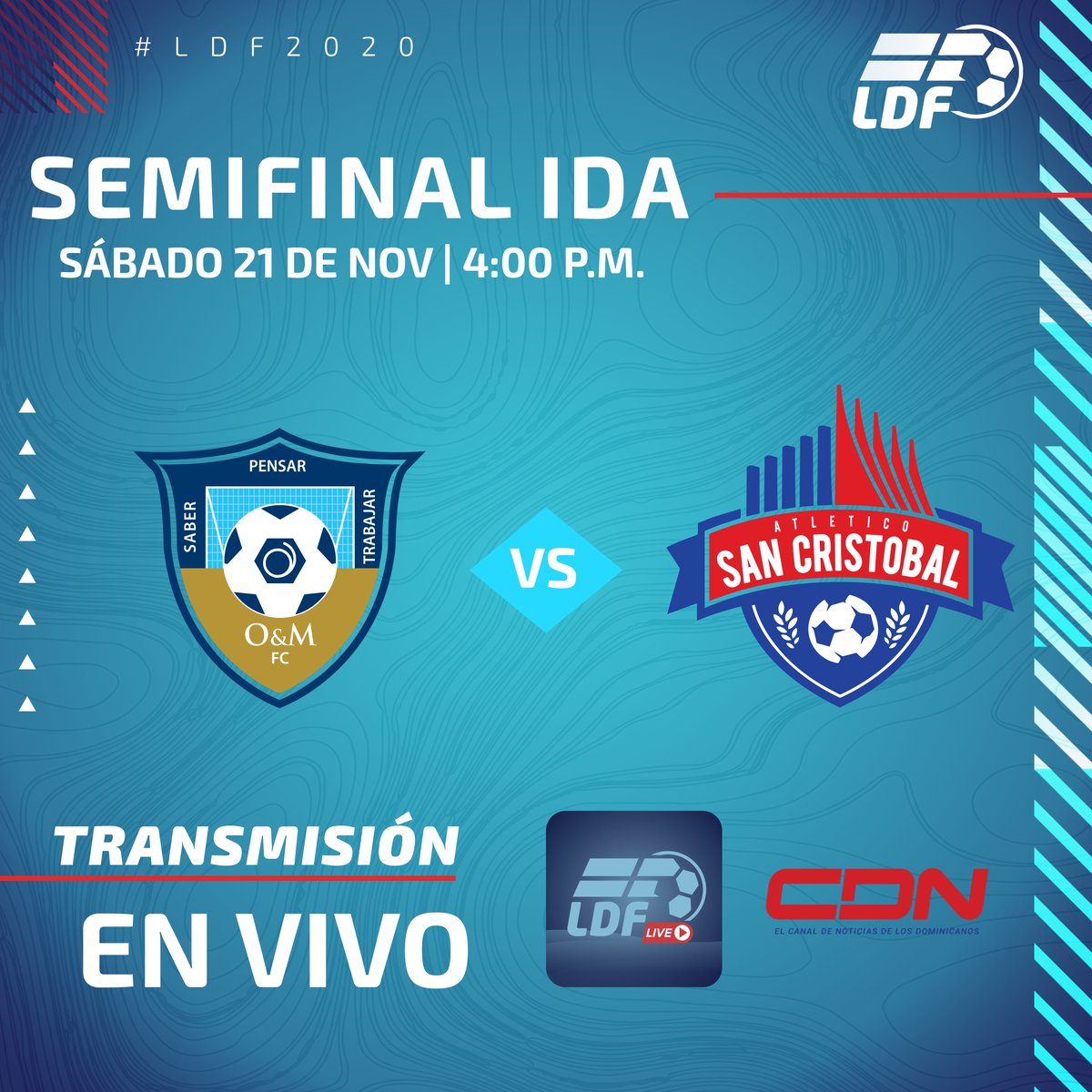 LDFcomdo's tweet photo. Todo listo para el primer partido de semifinal #LDF2020 ¡Sigue la transmisión en vivo a través de #LDFLive y #CDN37! 🙌🏻 https://t.co/ptbbJPD91v