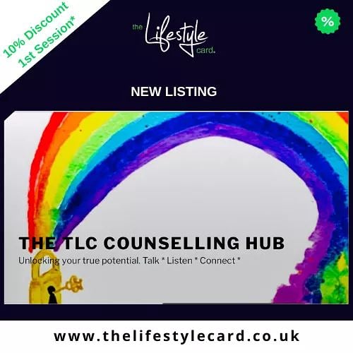 The TLC Counselling Hub based in Andover are offering
£10 Off First Session If Booking 6*.
For more information:
thelifestylecard.co.uk/listing/the-tl…

#counselling #counsellingservices #hampshire #berkshire #wiltshire #supportlocal #local #healthandwellness #healthandwellbeing
