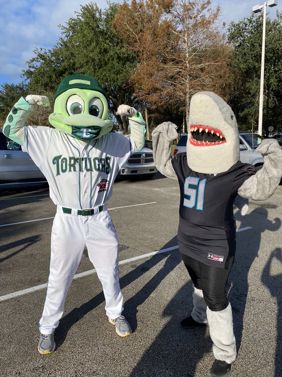 SharksAHS's tweet photo. Sharks in the HOUUUUUSE! Team Atlantic showed up to support the Volusia Basket Brigade today - over 3000 Thanksgiving meals delivered to families in need ❤️🙌🏼🦈 #TOTTS #basketbrigade #turkeysonthetable https://t.co/VucrzgJC5C