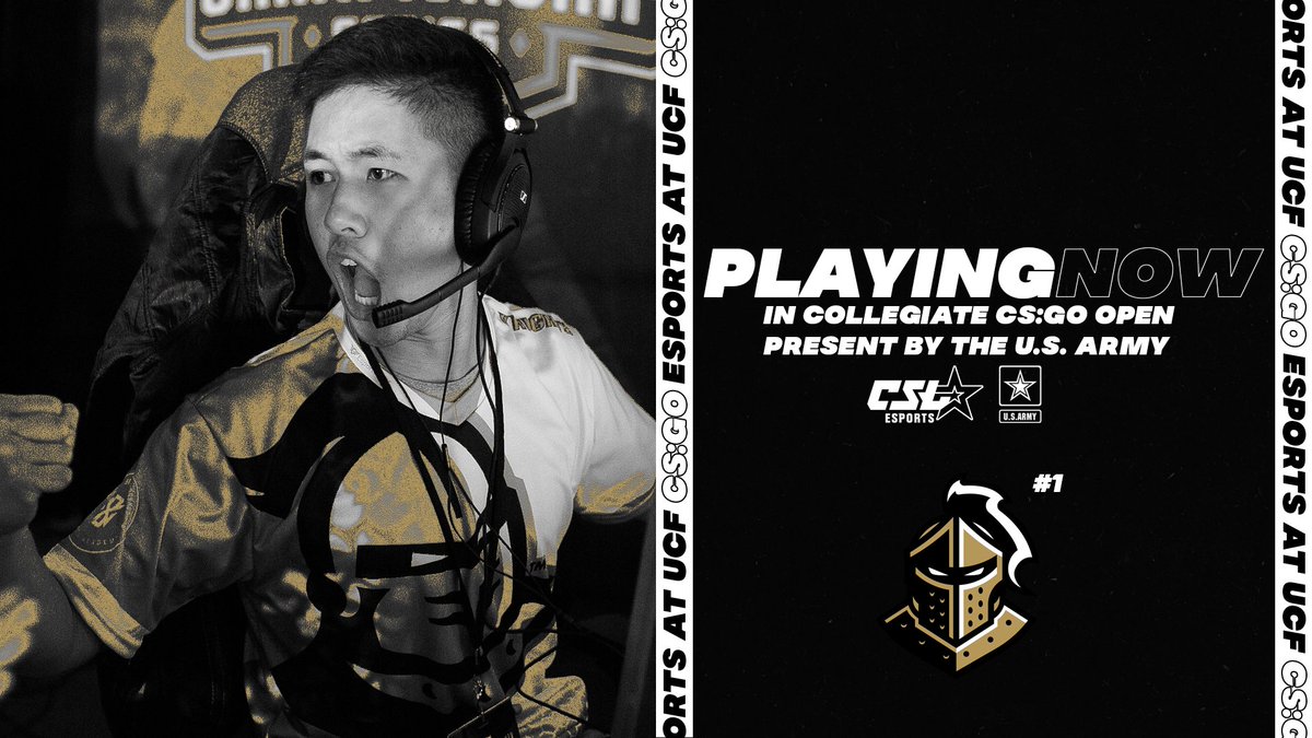 Esports at UCF (@esportsatucf) on Twitter photo Our #CSGO team is 🔴 live now competing in @cslesportsgg CS:GO open presented by <a href="/USArmyesports/">U.S. Army Esports</a>!
Tune in to cheer on our #1 🥇 ranked Knights! ⚔⚔
📺 twitch.tv/blueskycsgo Our #CSGO team is 🔴 live now competing in @cslesportsgg CS:GO open presented by <a href="/USArmyesports/">U.S. Army Esports</a>!
Tune in to cheer on our #1 🥇 ranked Knights! ⚔⚔
📺 twitch.tv/blueskycsgo