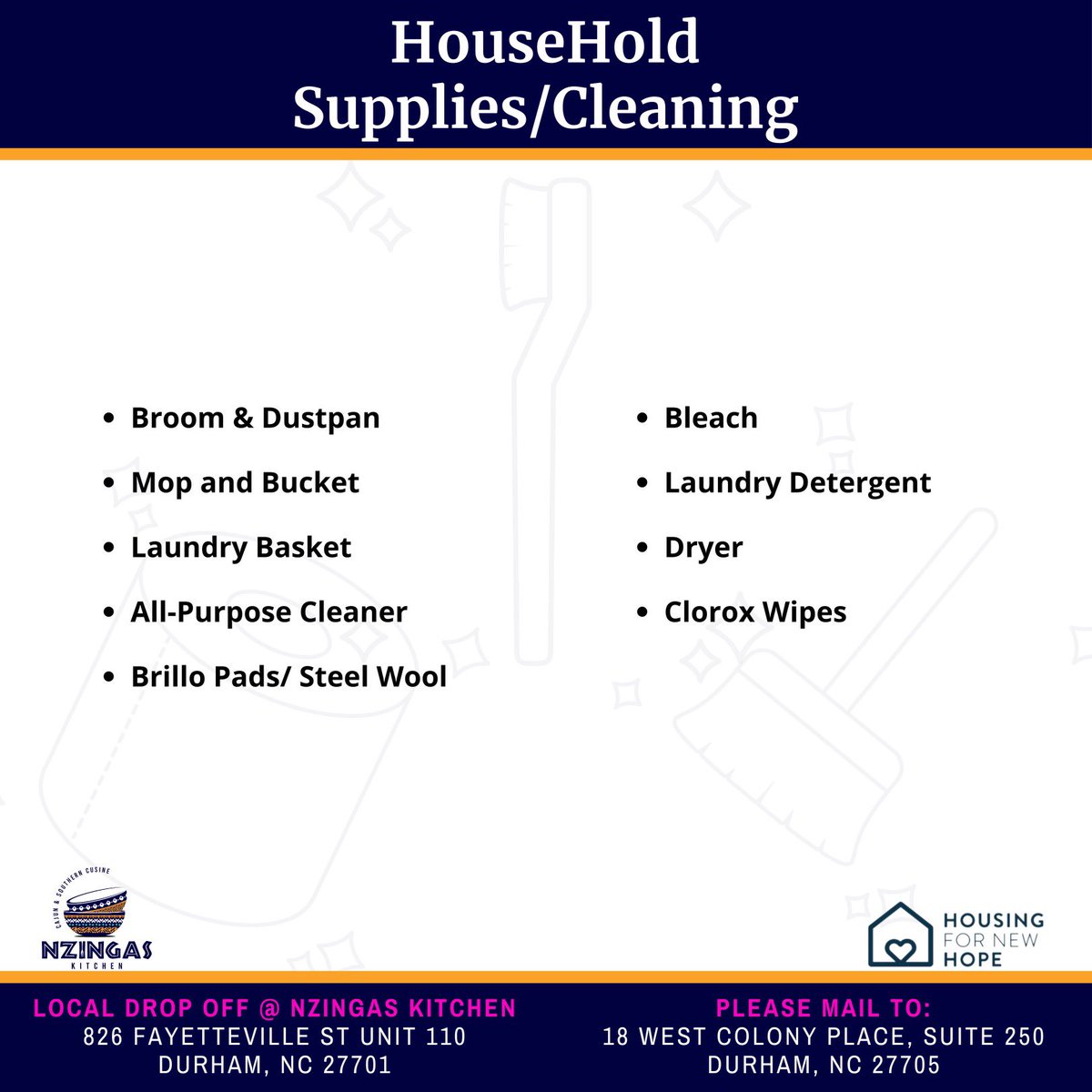 NzingasK's tweet photo. We are excited to announce we will be partnering with housing for new hope. We will be collecting donations on their behalf. Any Day that we are open we are accepting donations. We appreciate your help! https://t.co/lm2XoaCwOC