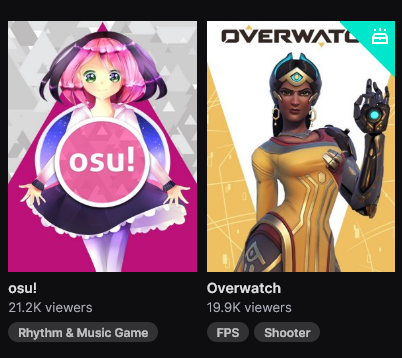 sotarks's tweet photo. if you told me 3 years ago that one day osu will have more viewers than overwatch i would never believe it https://t.co/CkyUNrApvB