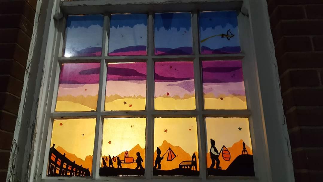 BureauBlackburn's tweet image. It&apos;s the @BBFestofLight Festival @ Home tonight. We love sharing a building with the festival and they&apos;ve brought colour and joy to our windows for the festival. @Blackburn_BID
